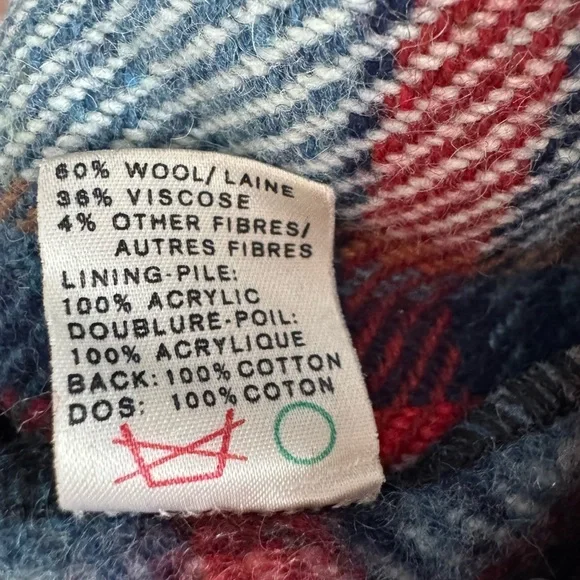 Vintage 60s 70s Caribou Coat Plaid Wool Jacket Shacket Button Up Mens M Womens L - Picture 14 of 14